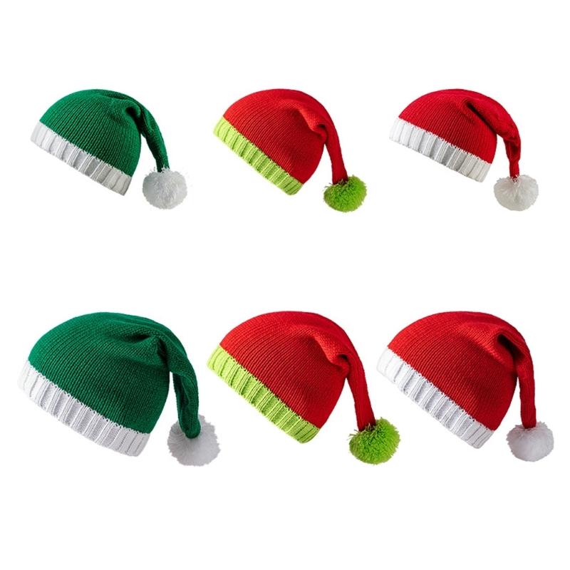 Decoration Adult Children's Hat Personality Accessory Hat Knitted Colorful Christmas Hat Holiday Outfits