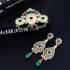 Gold Color Wedding Jewelry Brooch Earring Sets For Women Pins Bijoux Gift