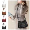 Weiche Unifarbene Umhängetasche Retro Einkaufstasche Messenger Tasche Crossbody Mommy Bag Reise