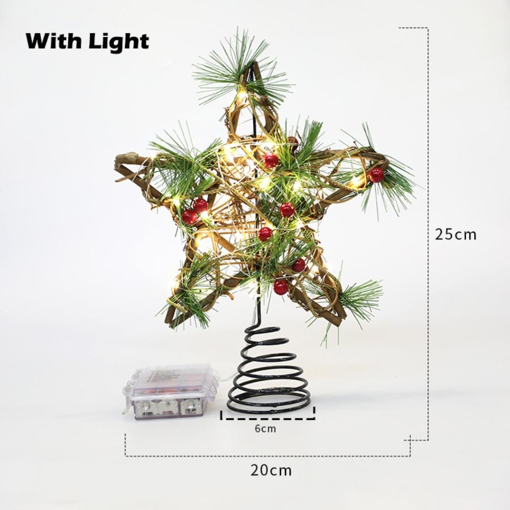 

Wooden Christmas Tree Top Star LED Light Tree Ornaments New Christmas Decorations With Light