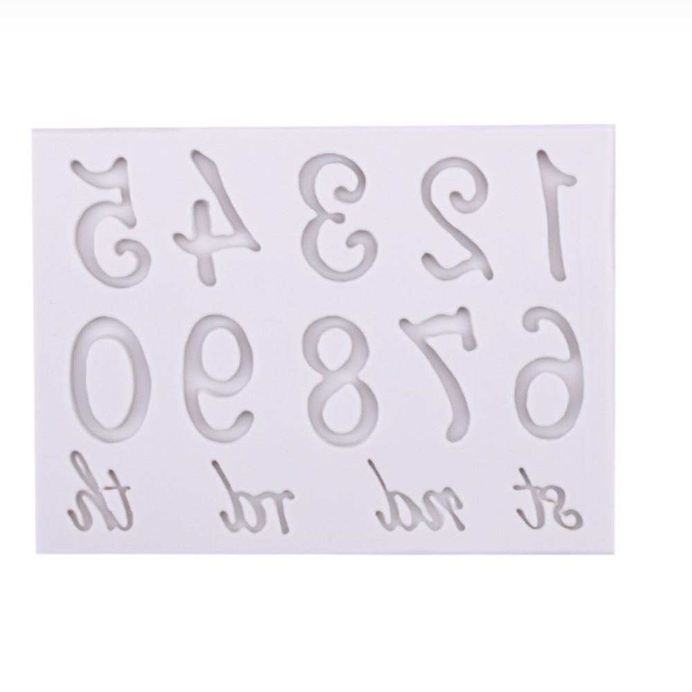 Silicone Number Letter Mold Letter Shape Clay Epoxy Resin Mold Fondant Baking Mold  Cake Decoration