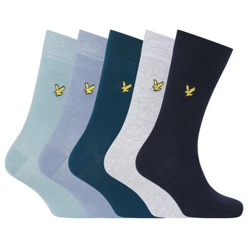 Lyle & Scott Mens Core Plain Socks (Pack of 5)