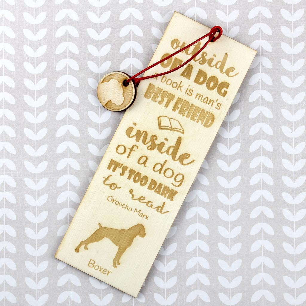 Boxer, Boxer Tedesco II - segnalibro cane, segnalibro personalizzato, regalo per topo di biblioteca dalla marca Art-Dog