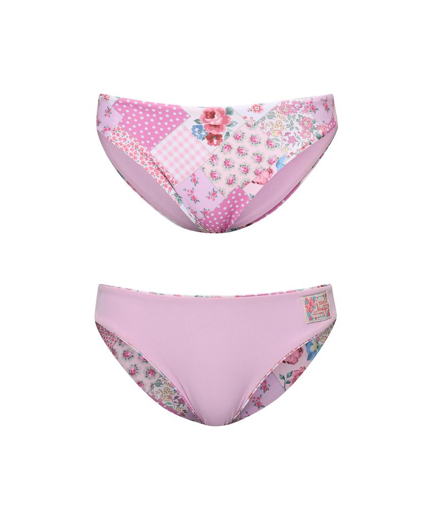 Lupeulupeu Classic Reversible Bikini Bottom [Bohemian Patchwork Pink]