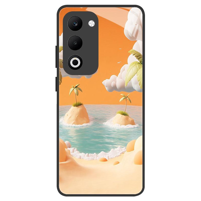 For OPPO A5 A5M Case Luxury Tempered Glass Phone Case For Oppo A5i Pro Shockproof Hard PC Back Cover Camera Protection Fundas
