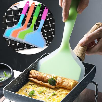 1Pc Turner Shovel Temperature-Resistant Non-Stick Pan Silicone Spatula Cooking Utensil For Kitchen