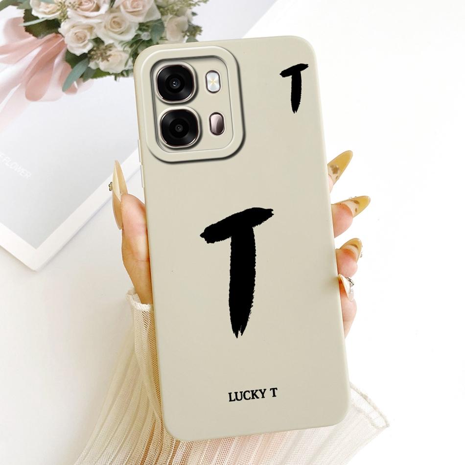 For OPPO A6s CPH2789 Lucky Initial Letter Phone Case For Oppo A6s 4G CPH2815 A 6S 5G Soft Silicone Shockproof Cases Bumpers