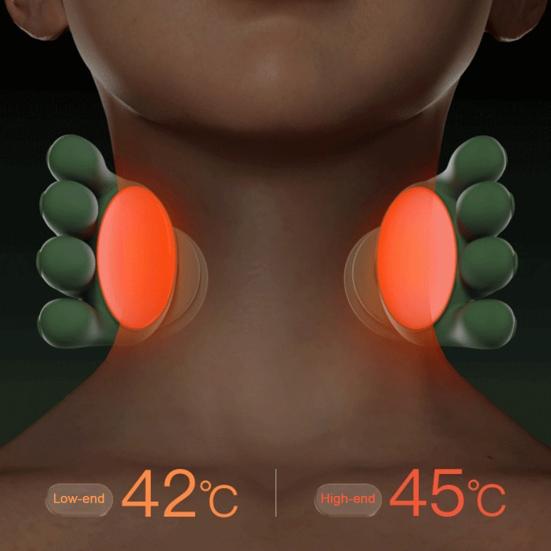 Bionický masážní přístroj na krk, ramena a záda, hloubková tkáň, úleva od bolesti, svalová relaxace, 3D hnětení, bezdrátový elektrický vyhřívaný shiatsu masážní přístroj