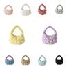 Mini Cloud Bubble Handbag Nylon Underarm Bag Sweet Pleated Cloud Bag  Office Worker