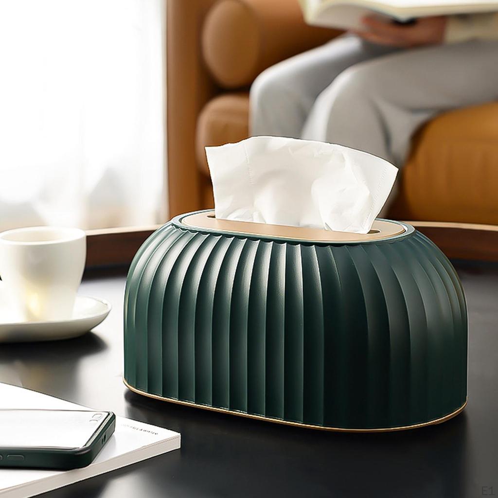 Randig Papperslåda Prydnad Hantverk Dekoration Förvaring Dispenser Elegant Pappershandduk