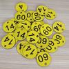 Set di 100 etichette rotonde con numeri identificativi per porte, per portachiavi, numeri colorati da 1 a 100.