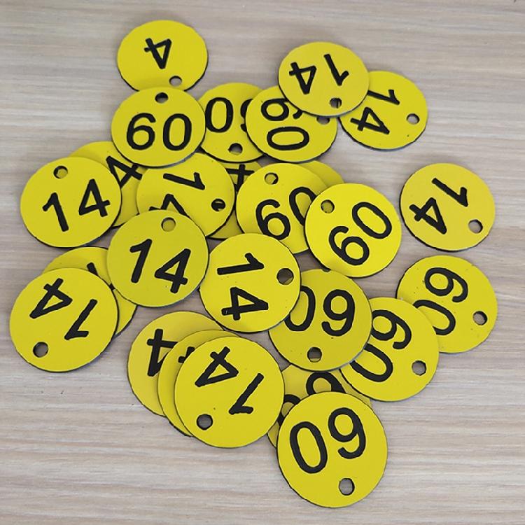 Set di 100 etichette rotonde con numeri identificativi per porte, per portachiavi, numeri colorati da 1 a 100.