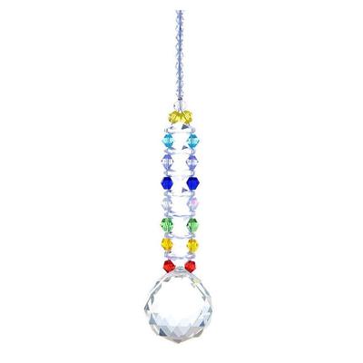 Sparkling K9 Crystal Glass Crystal Car Hanging Rainbow Suncatcher Beautiful Balcony Garden Hanging Ornament A8