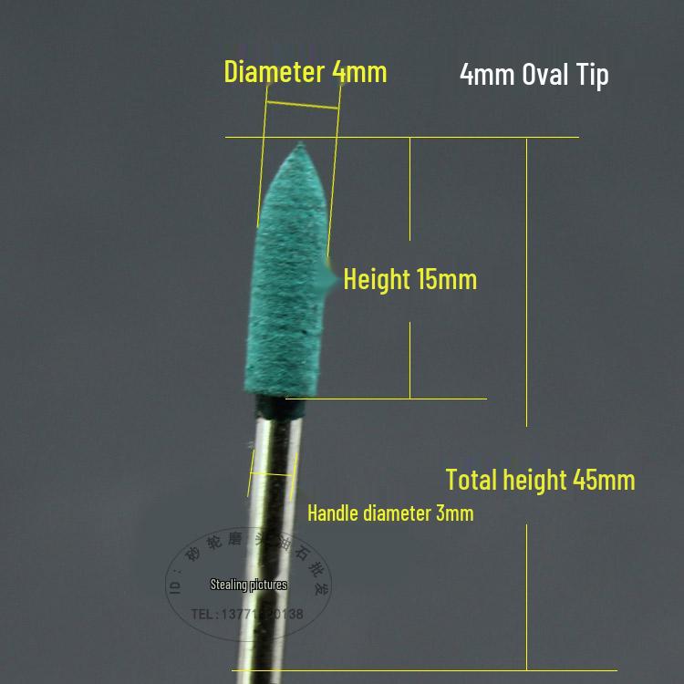 3mm Rubber Polishing Grinding Head - Metal Rust Removal & Scratch Repair Tool