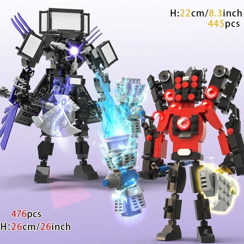 

Новий Скібіді Туалетний Гігант Титан Телемен Оновлення Спікермен Будівельні блоки Анімаційна Фігурка Модель Іграшки для Дитини Ідеї Подарунки Великдень