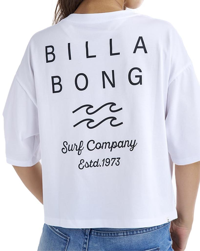 Billabong Clean Logo Wide Loose Cropped Tee