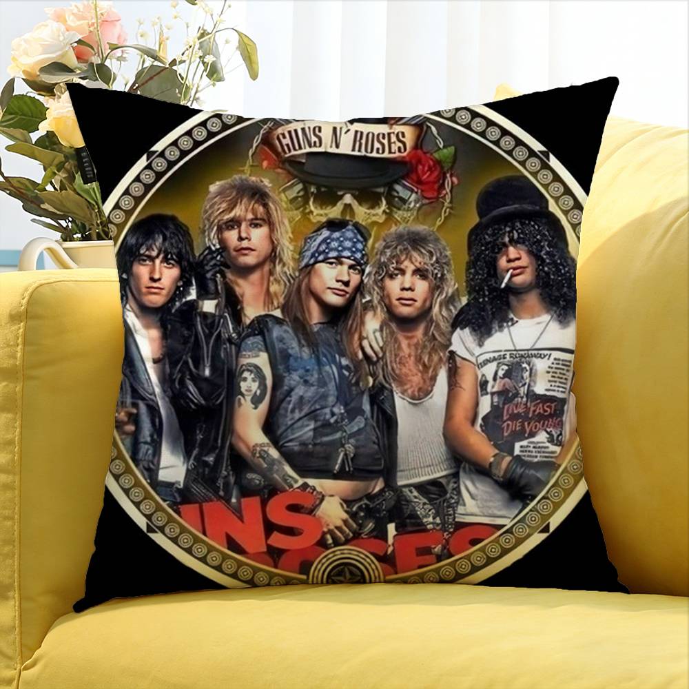GGuns N RRoses World Various Sizes Square Pillow Case For Car Home Bedchamber Decor