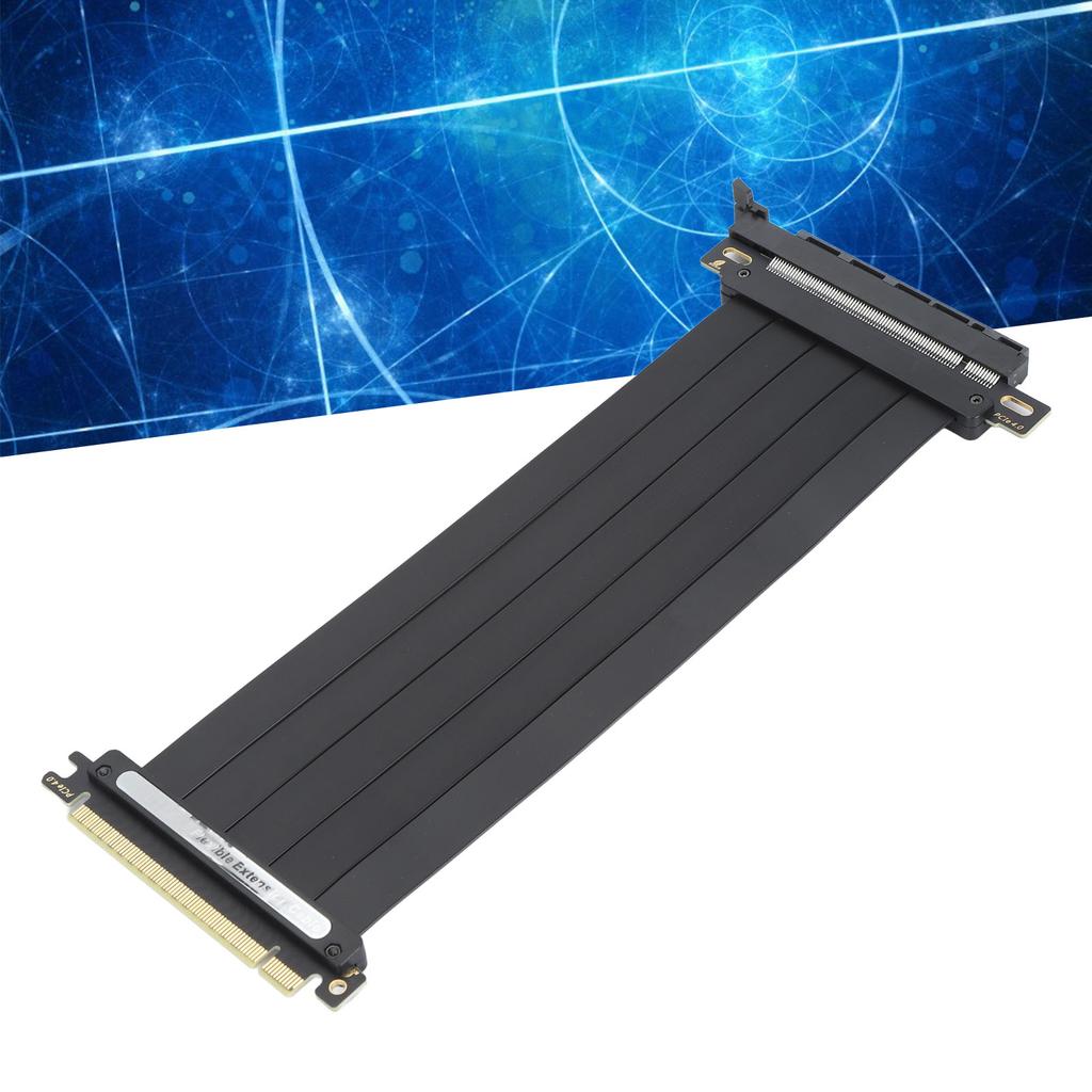 PCIe 4.0 X16 GPU Riser Cable 16X Flexible Cable High Speed Extension Port Adapter 180 Degree   Shielded PCIe Extension Cable