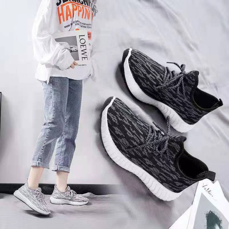 Coconut sneakers cloth shoes breathable fly weaving casual platform running coconut shoes