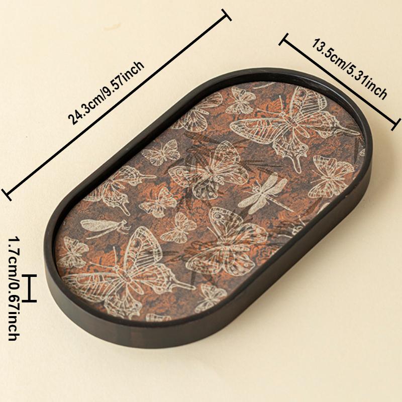 Creative Chinese Tea Tray Retro Water absorption Serving Coffee Trays Gongfu Kung Fu Teacups Holder Household Teaware Tea Table