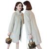 Autumn and winter new imitation mink fleece fur coat women's medium and long stand-up collar imitation mink coat loose and thin