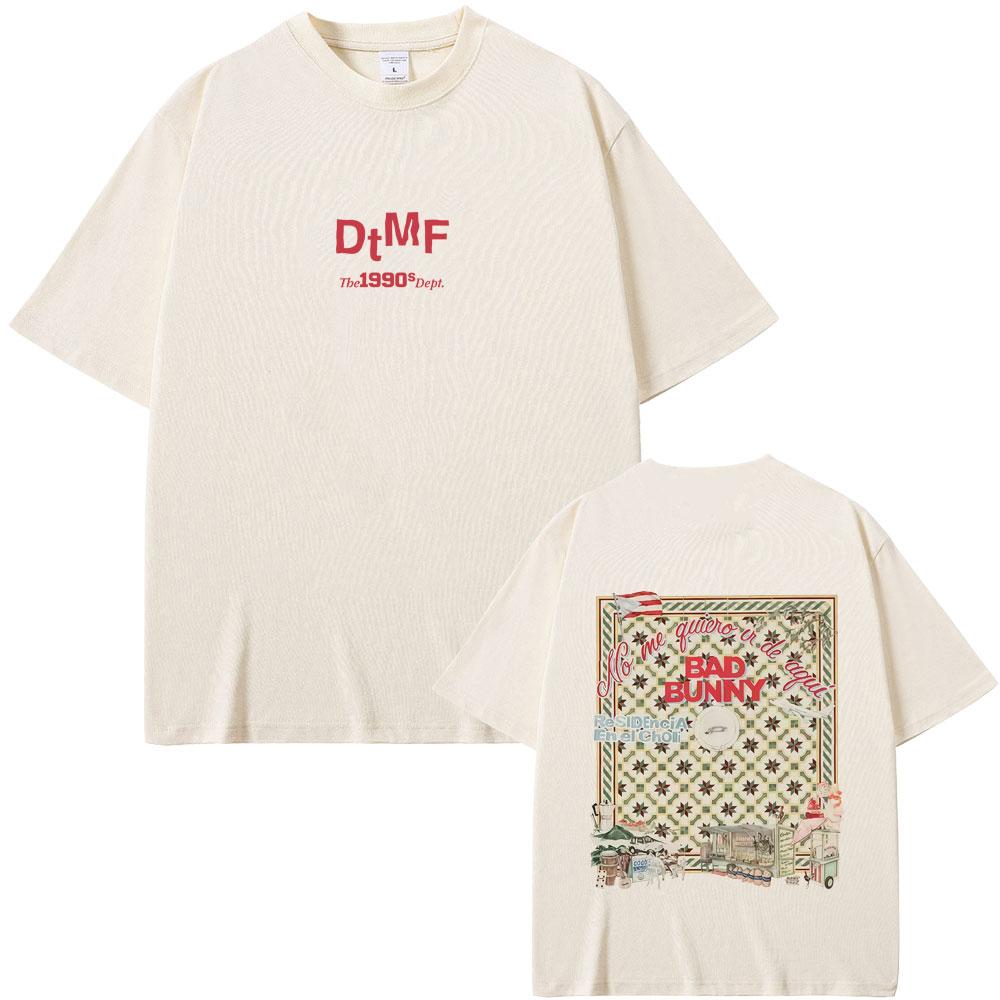 Hot Sale Bad Bunny DTMF Residencia En El Choli Merch Tshirt Debi Tirar Mas Fotos T Shirts Mens Hip Hop Summer Streetwear