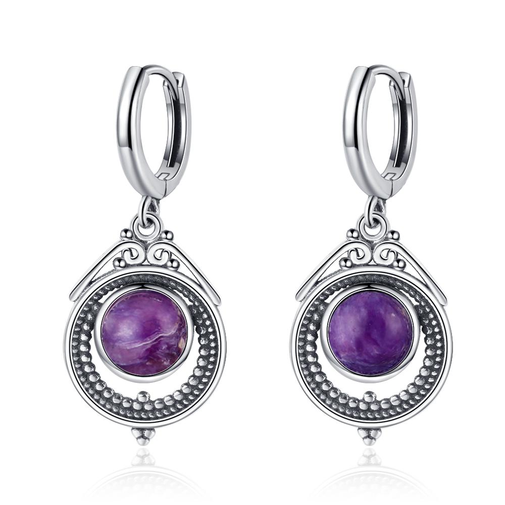 Neue Elegante Natürliche Kyanit Silber Tropfenohrringe für Damen Vintage Hochzeit Verlobung Creolen Ohrringe Geschenke