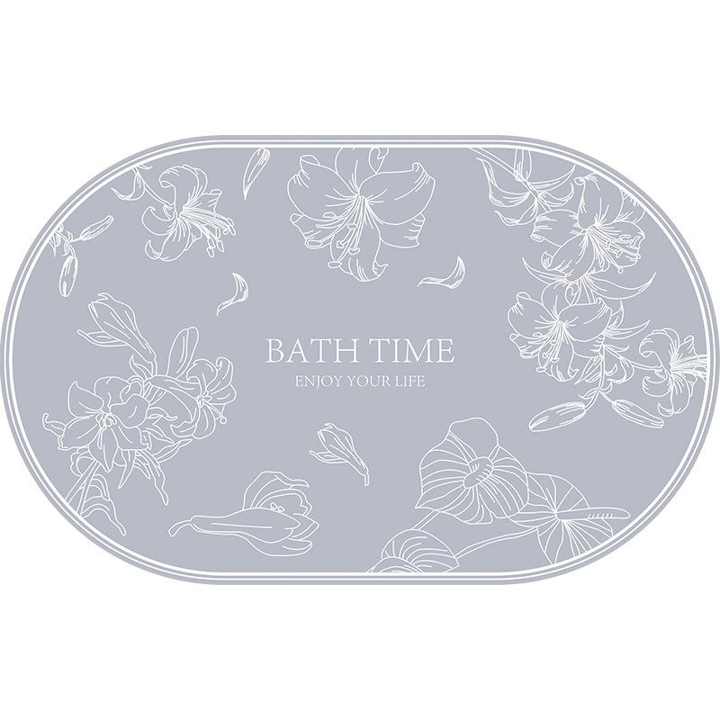 Luxury Flower Toilet Door Dirty and Easy To Take Care of Door Mat Toilet Bathroom Moisture-wicking Quick Drying Non-slip Foot Mat