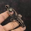 Golden Rutile Pendant Copper Wire Wrapped Pendant Gemstone Jewelry Handmade Pendant Antique Copper Jewelry Bull Face Pendant Engagement Gift
