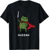 Huzzah Kikker Ridder Grappig Zwaard Meme Citaat T-shirt