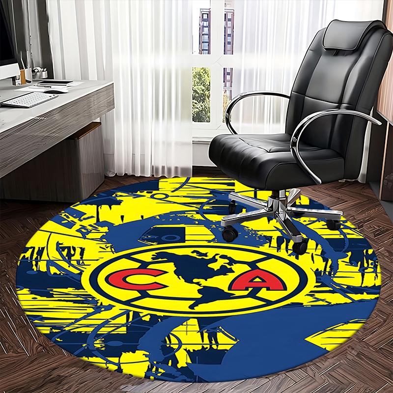 Club America Chair Mat - Round Carpet for Home Decor, Office Use, Living Room
