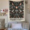Abstract W-William M-Morris Flower Cartoon Tapestry Wall Hanging Decoration Household Home Decor
