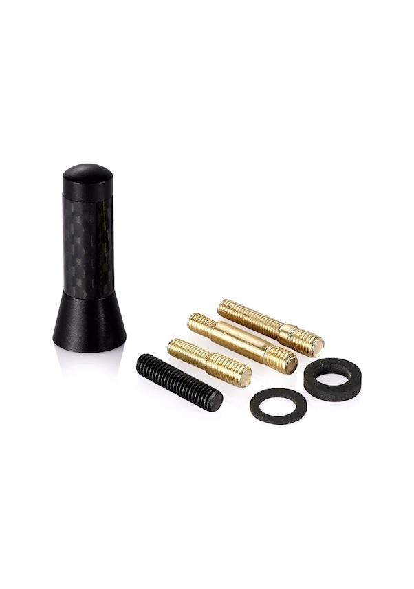 

Car Modified Carbon Fiber Antenna 3.5mm Black Universal with Accessories for Car Decoration and Antenna Modification 1x Package чорний