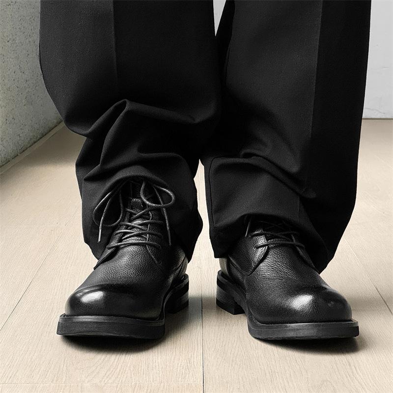 

Мужские повседневные ботинки Мартин на толстой подошве, высокие, в стиле милитари, короткие, модные ботинки 24911-J 38 чёрный