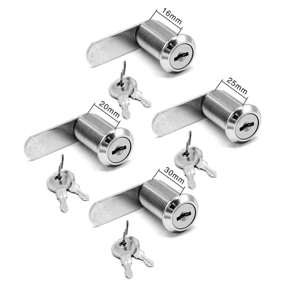 Reliable Metal Cam Lock, 20mm/16mm/25mm/30mm Diameter, Ideal For Tool Cabinets, Drawers, Mailboxes 2 Keys For Convenient Access