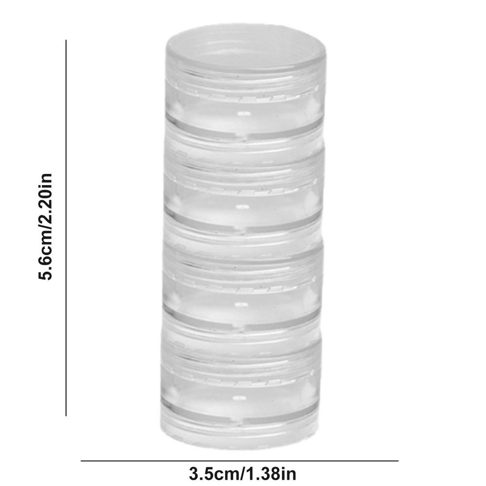 Travel Cosmetic Jar Empty Stackable Jars Loose Power Pot Eye Shadow Powder Small Portable Bottles