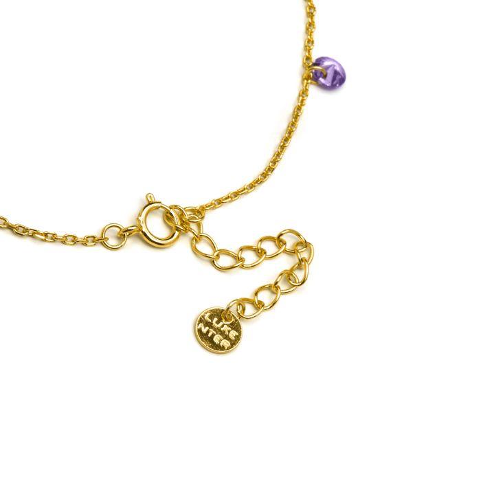 Bracelet - Rolcon - Argent 925 - Zircon multicolore - Or jaune 18K - 16cm + 3cm d'extension