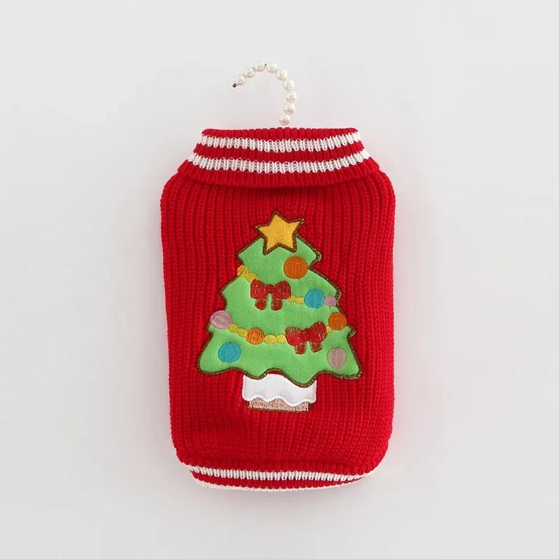 

Christmas Dog Dog Clothes sweater coat Xmas Pet Apparel Cat Yorkie Pomeranian Poodle Bichon Schnauzer Dog Clothing winter L червоний