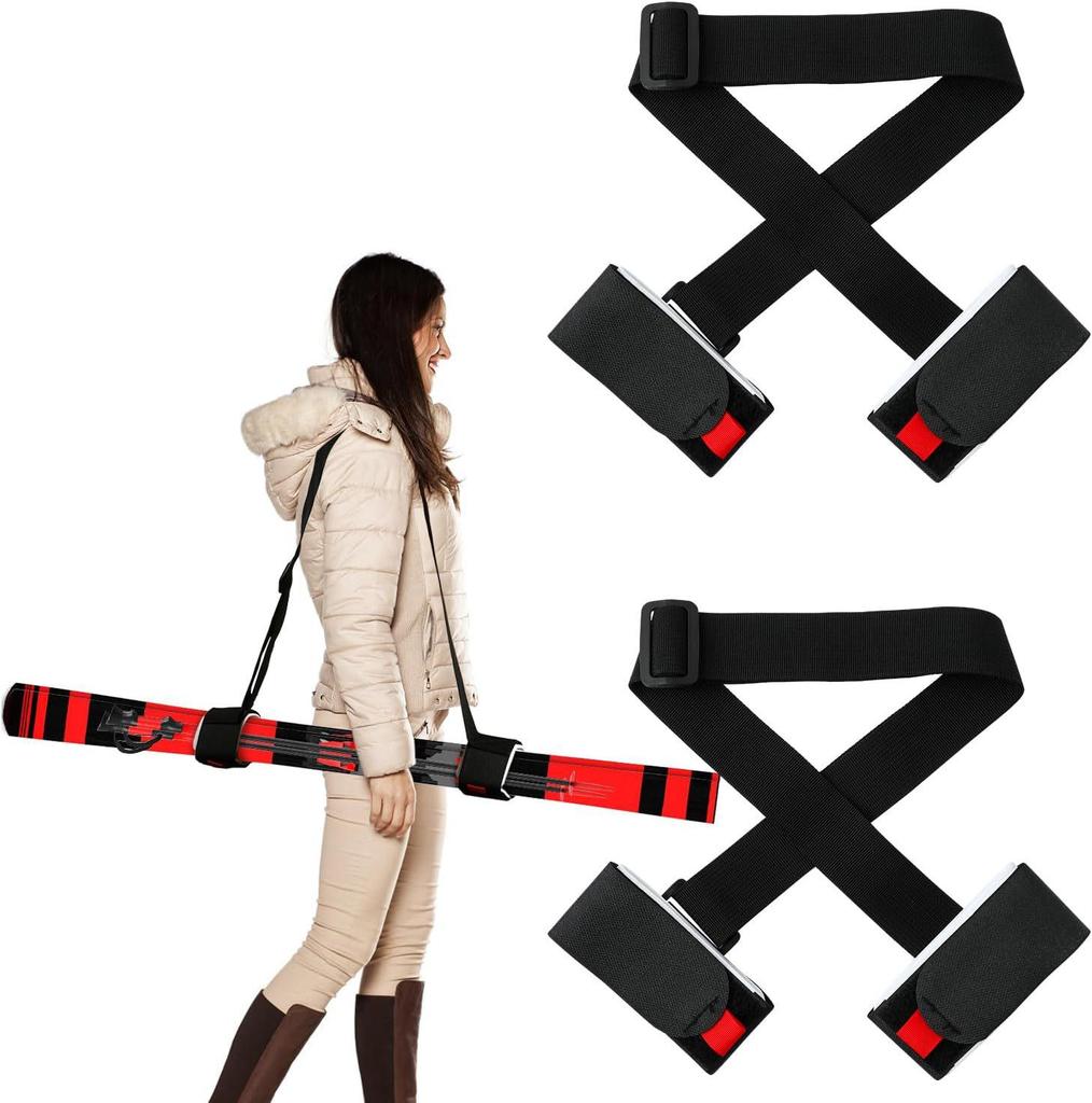 Hand-Held Portable Ski Board Straps for Twin Tip Ski Storage and Binding Fixing
