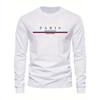 Men's Paris Print SWEATS Hoodies  Loose Fit Print Casual Round Neck Top Men's Autumn Winter Warm Round Neck Hoodie Pullovers & Long Sleeves Men’s