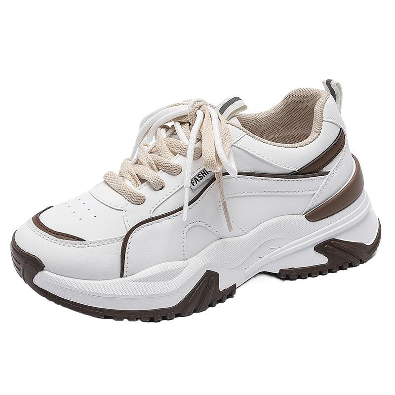 Shoes Women's Autumn New Breathable Student Casual Shoes Trendy Thick-soled Heightening Sports Shoes