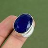 Faceted Blue Sapphire Ring 925 Sterling Silver Ring Gemstone Ring Handmade Ring Healing Stone Jewelry Gifts For Women Available In Ring Size