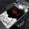 90x40 Tamaño Grande Alfombrilla de Escritorio para Teclado Portátil Ratón Velocidad Borde Bloqueado Alfombrilla de Ratón Accesorios para Computadora Alfombrillas para Videojuegos Anime Berserk Guts