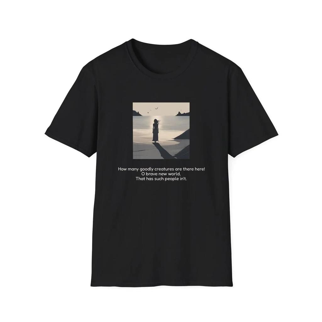 Shakespearean Quote The Tempest T Shirt Featuring Miranda Shakespeare Vintage Fashion Soft Comfortable Slightly