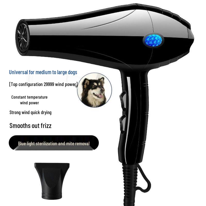 Vysoce výkonný, nízko hlučný fén na srst pro psy a kočky s péčí o negativní ionty