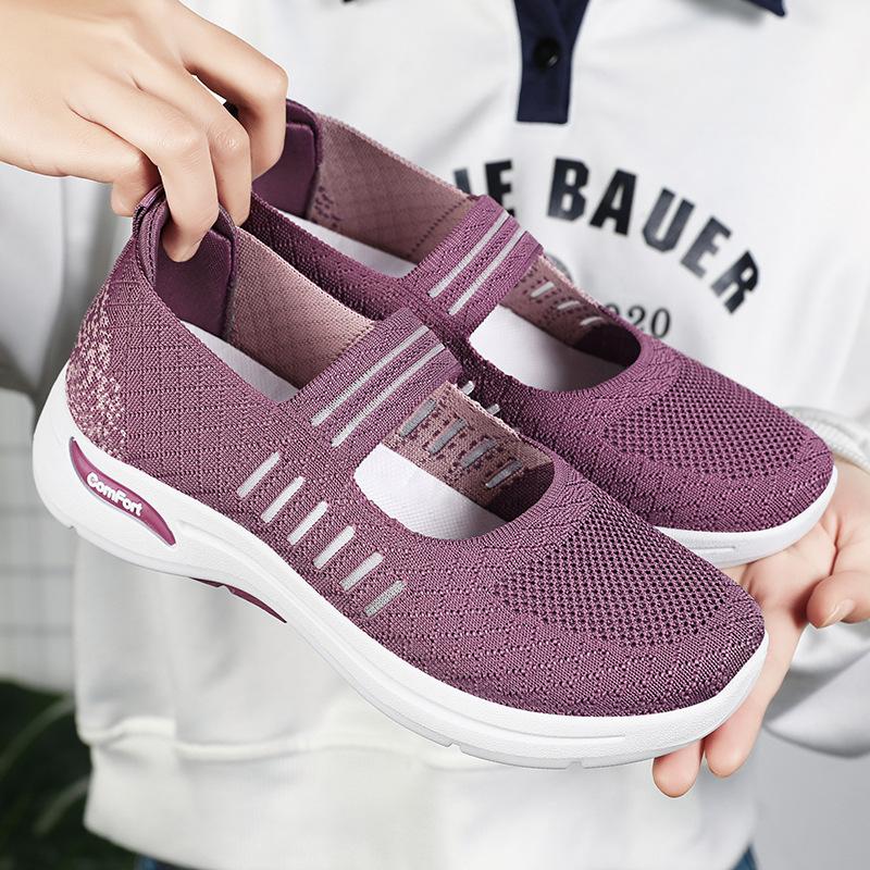 

Fashion Summer Women Shoes Hollow Out Mesh Breathable Slip on Shoes for Women Soft Sole Comfortable Flat Shoe