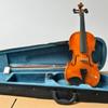 Full-Size Solid Wood Violin with Bright Finish - Matte Practice Violin for Beginners & Adult Performers
