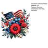 Patriotic Window Clings 4th of July America Flag Flowers Window Stickers for Independence Day Memorial Day Home Kitchen Decor
