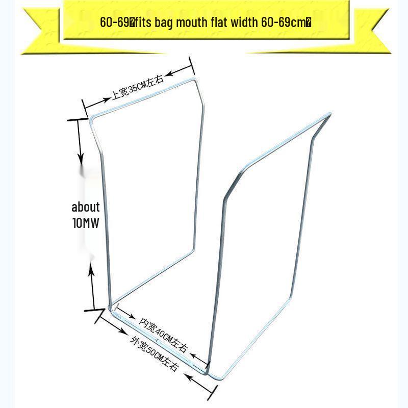 Outdoor Portable Trash Bag Holder - Large Hanging Rack for Camping and Agricultural Use.