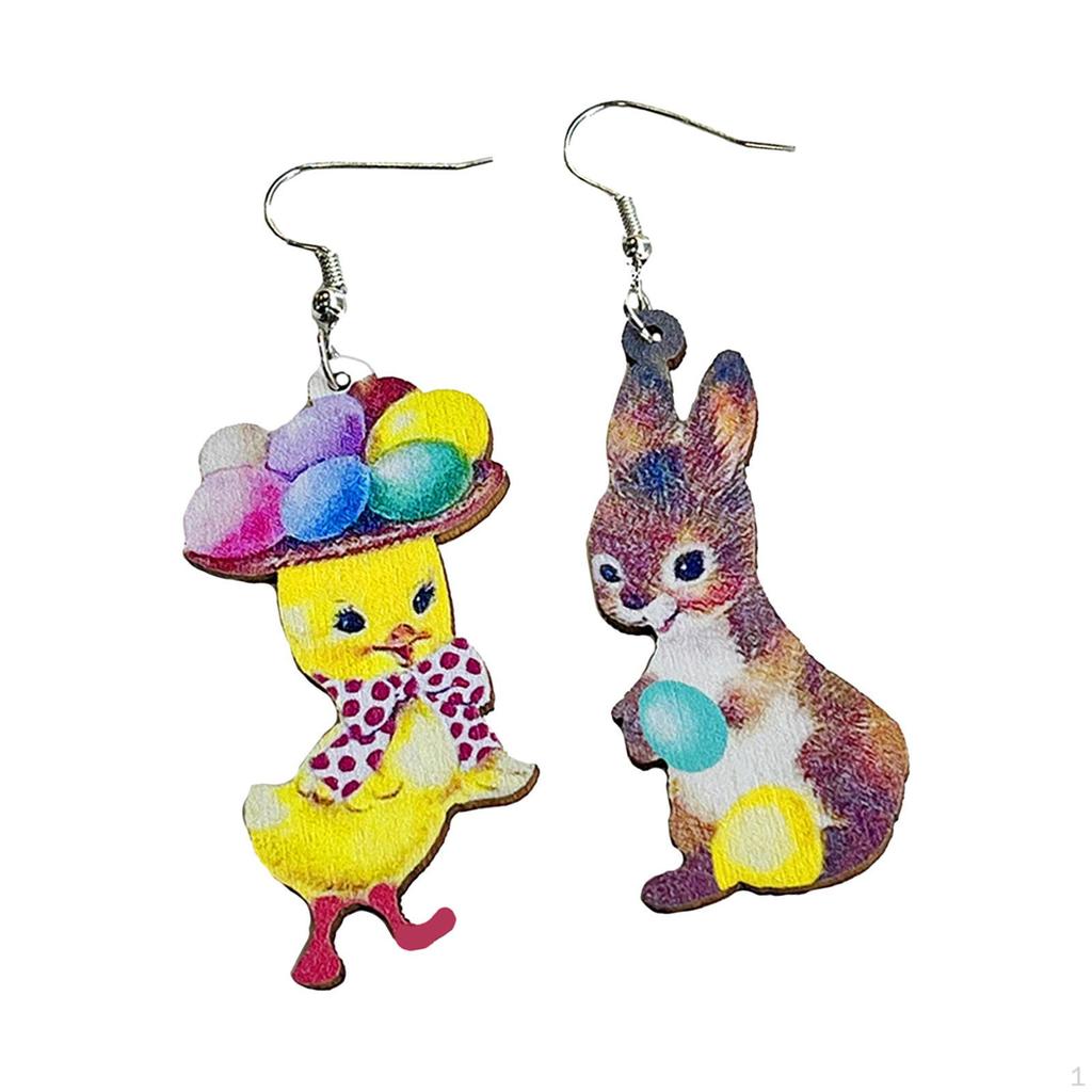 Osterohrringe aus Holz für Damen – festliche Frühlingsaccessoires